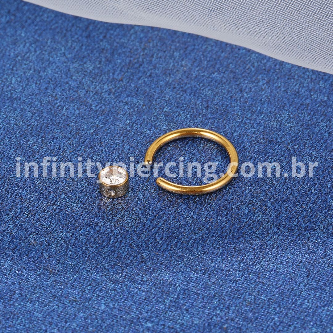 Piercing Captive Titânio Zircônia