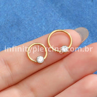 Piercing Captive Titânio Zircônia