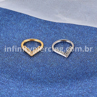 Piercing Argola Gota Titânio Segmento Articulado Indiana Zircônia