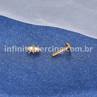 Piercing Labret Titânio Rosca Interna Oval