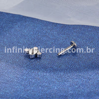Piercing Labret Titânio Gota Zircônias Indiano