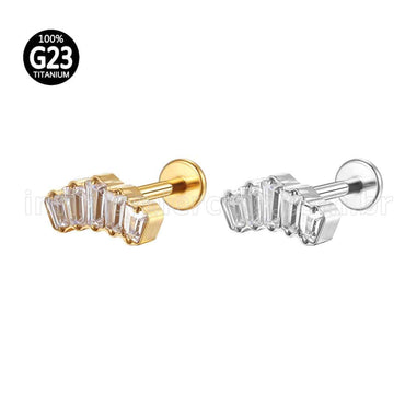 Piercing Labret Titânio Zircônias