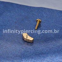 Piercing Labret Titânio Zircônias