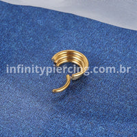 Piercing Argola Titânio Segmento Articulado 3 Fileiras