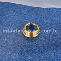 Piercing Argola Titânio Segmento Articulado 3 Fileiras