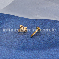 Piercing Labret Titânio Rosca Interna Borboleta