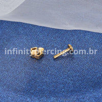 Piercing Labret Titânio Zircônias