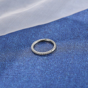Piercing Argola Titânio Segmento Articulado Zircônia