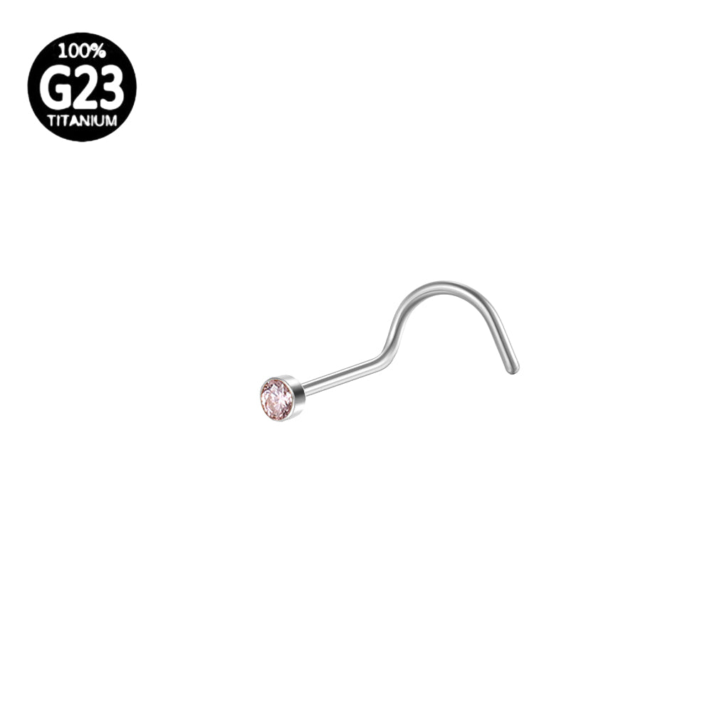 Piercing Nostril Titânio Zircônia