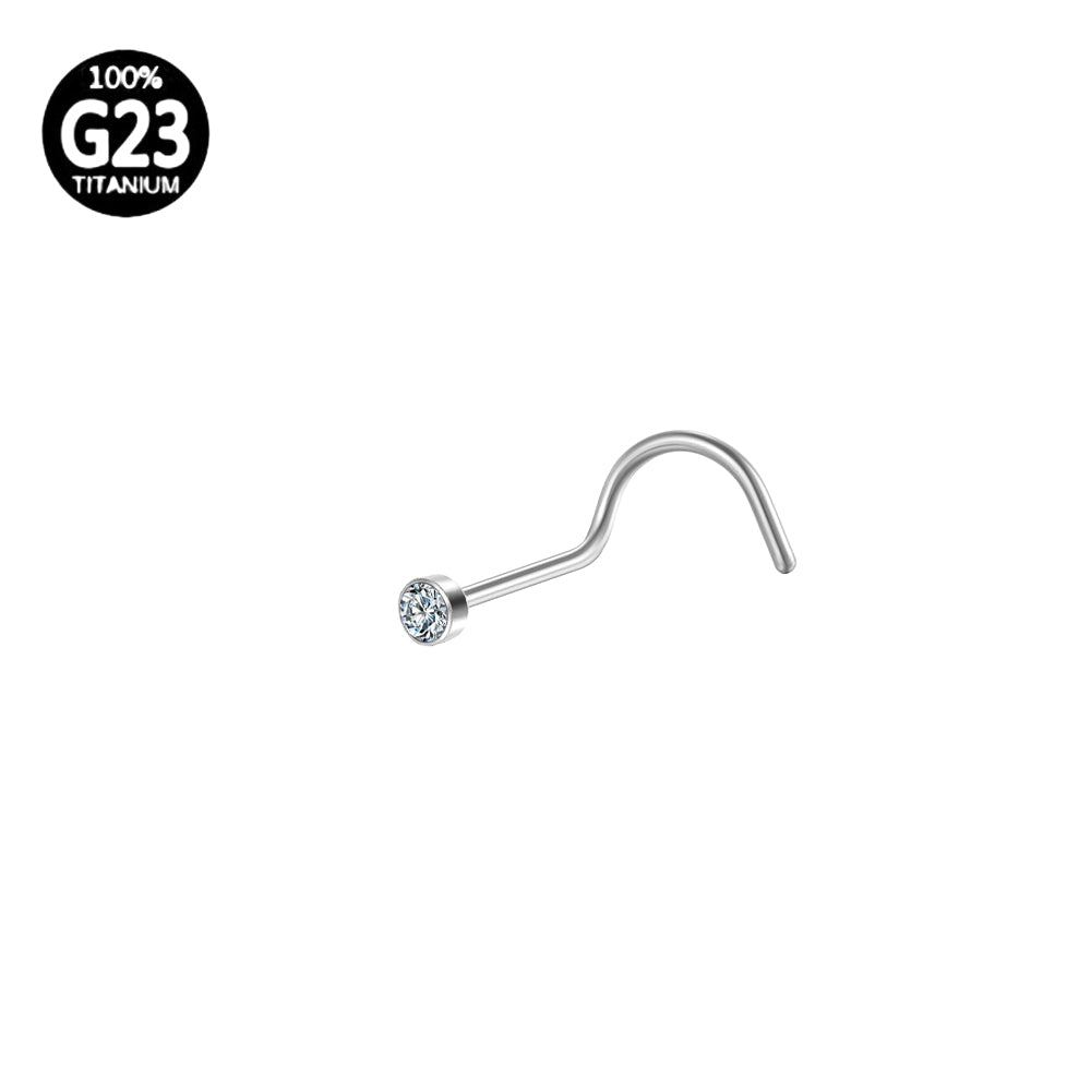 Piercing Nostril Titânio Zircônia