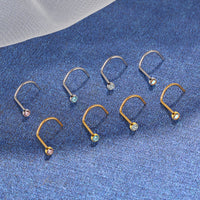 Piercing Nostril Titânio Zircônia