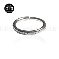 Piercing Argola Titânio Com Zircônia Cravada Lateral