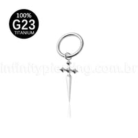 Piercing Argola Titânio Pingente Cruz