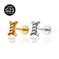 Piercing Labret Titânio Arame