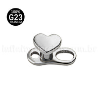 Piercing Microdermal Titânio Topo Coração