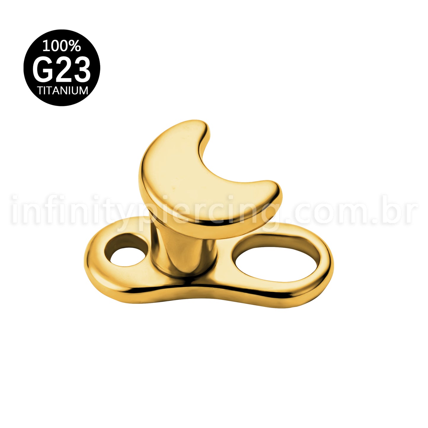 Piercing Microdermal Titânio Topo Lua