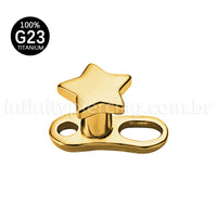 Piercing Microdermal Titânio Topo Estrela