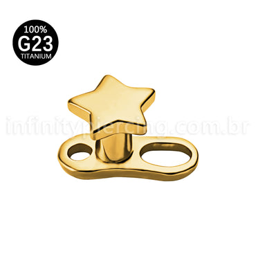 Piercing Microdermal Titânio Topo Estrela