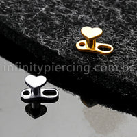 Piercing Microdermal Titânio Topo Coração