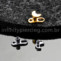 Piercing Microdermal Titânio Topo Lua