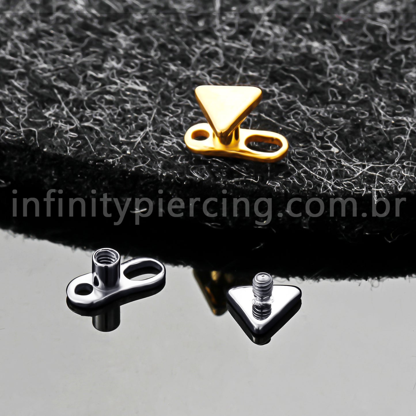 Piercing Microdermal Titânio Topo Triangulo