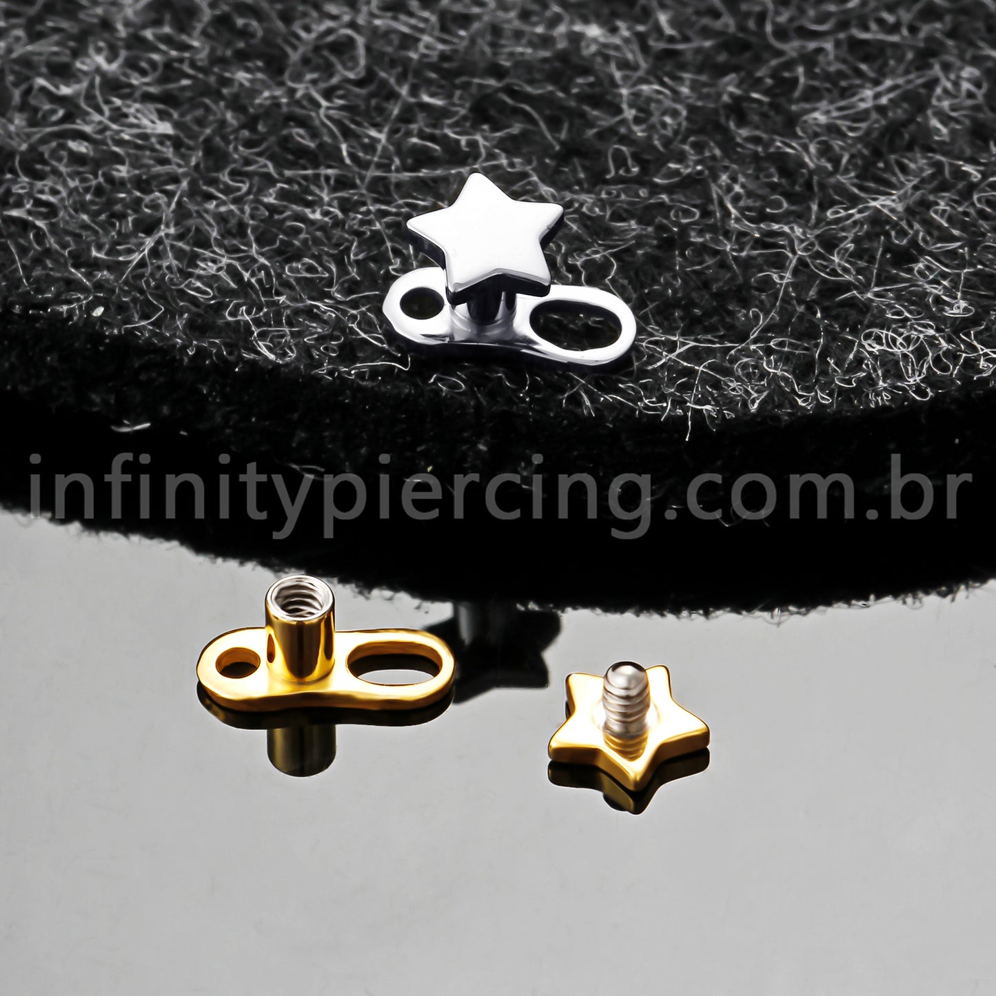 Piercing Microdermal Titânio Topo Estrela