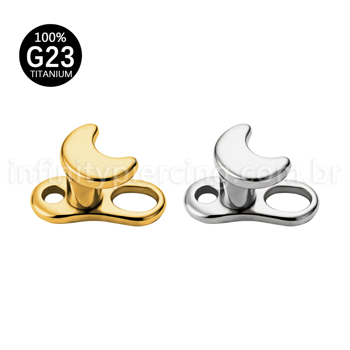 Piercing Microdermal Titânio Topo Lua