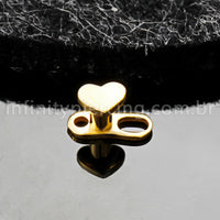 Piercing Microdermal Titânio Topo Coração