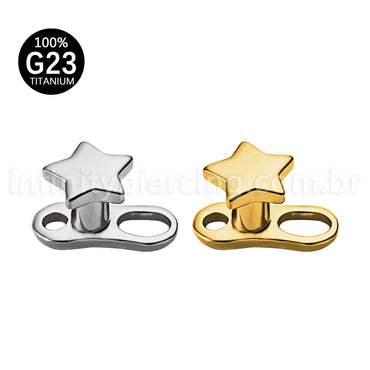 Piercing Microdermal Titânio Topo Estrela