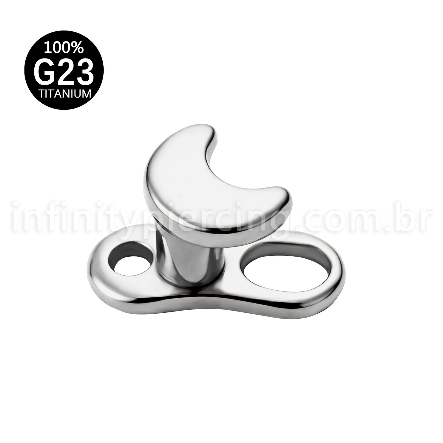 Piercing Microdermal Titânio Topo Lua