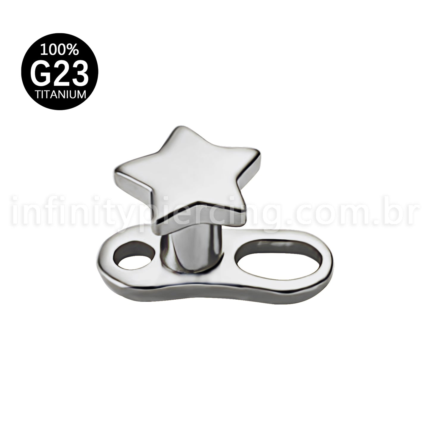 Piercing Microdermal Titânio Topo Estrela