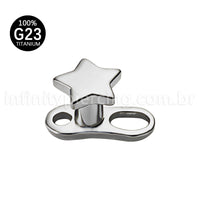 Piercing Microdermal Titânio Topo Estrela