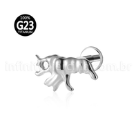 Piercing Labret Camarão Titânio Zircônia