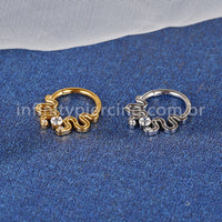 Piercing Argola Titânio Segmento Articulado Cobras Zircônia