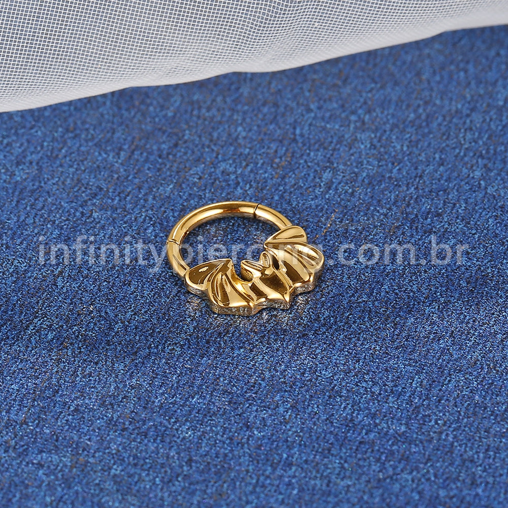 Piercing Argola Titânio Segmento Articulado Morcego