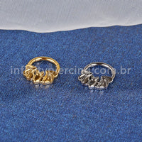 Piercing Argola Titânio Segmento Articulado Morcego