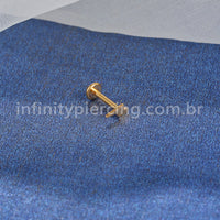 Piercing Labret Aço Cirúrgico Raio Zircônia
