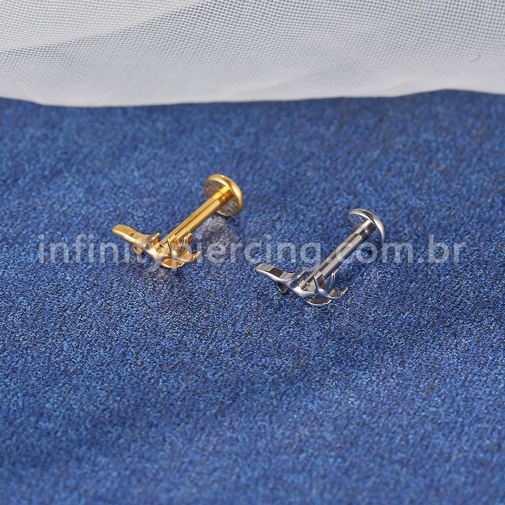 Piercing Labret Titânio Galho
