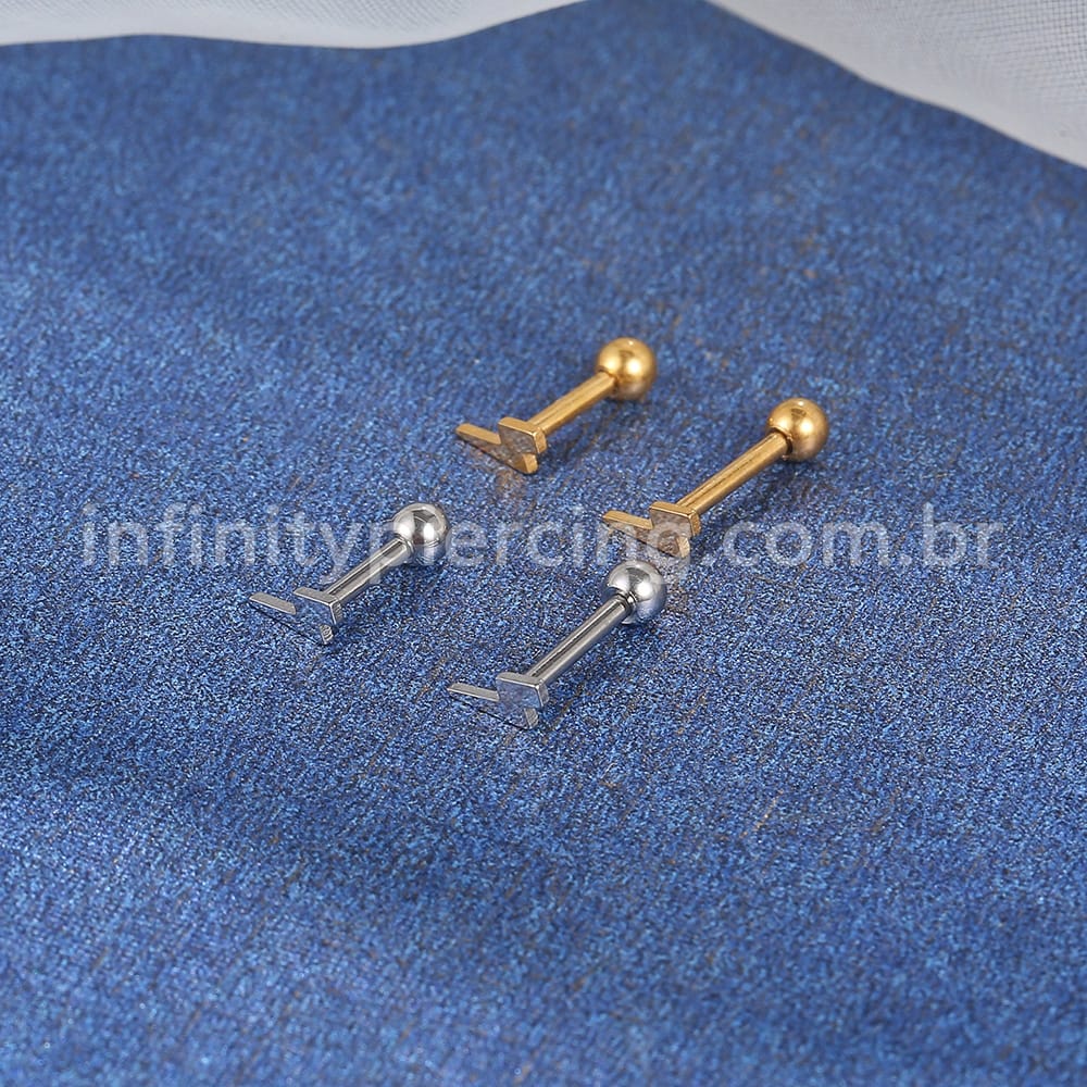 Piercing Minibarbell  Aço Cirúrgico Raio