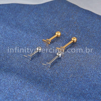 Piercing Minibarbell  Aço Cirúrgico Raio