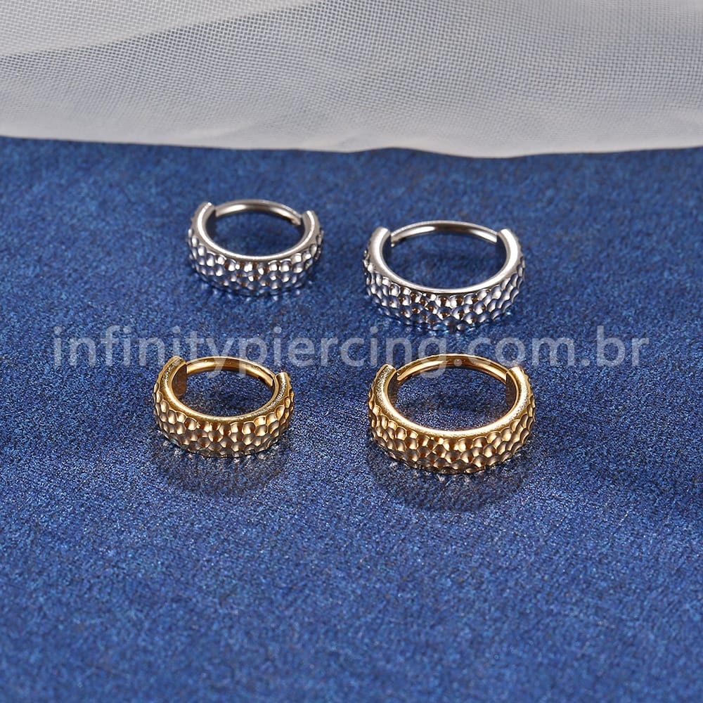 Piercing Argola Titânio Segmento Articulado Detalhado