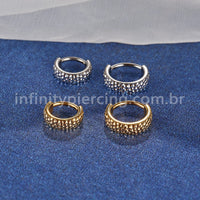 Piercing Argola Titânio Segmento Articulado Detalhado