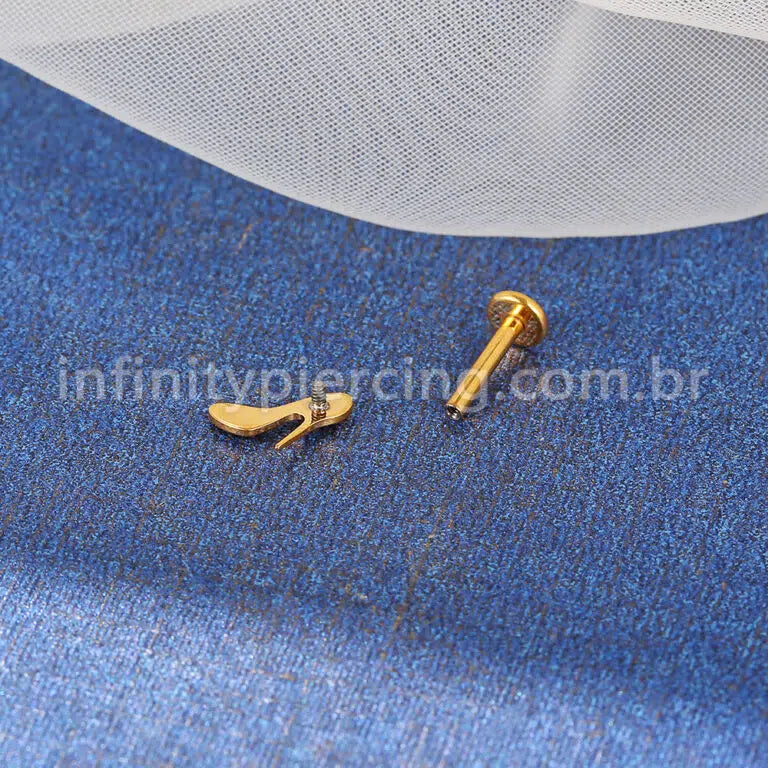 Piercing Labret Titânio Sapatinho