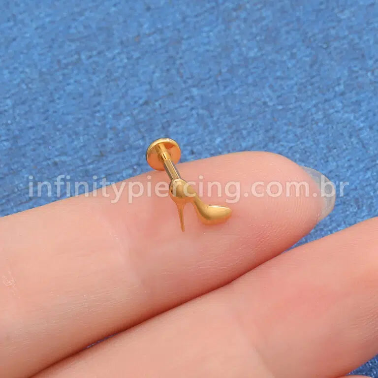 Piercing Labret Titânio Sapatinho