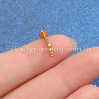 Piercing Labret Titânio Bolinhas