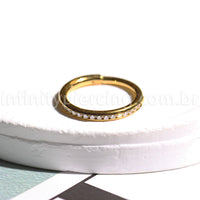 Piercing Argola Titânio Com Zircônia Cravada Lateral