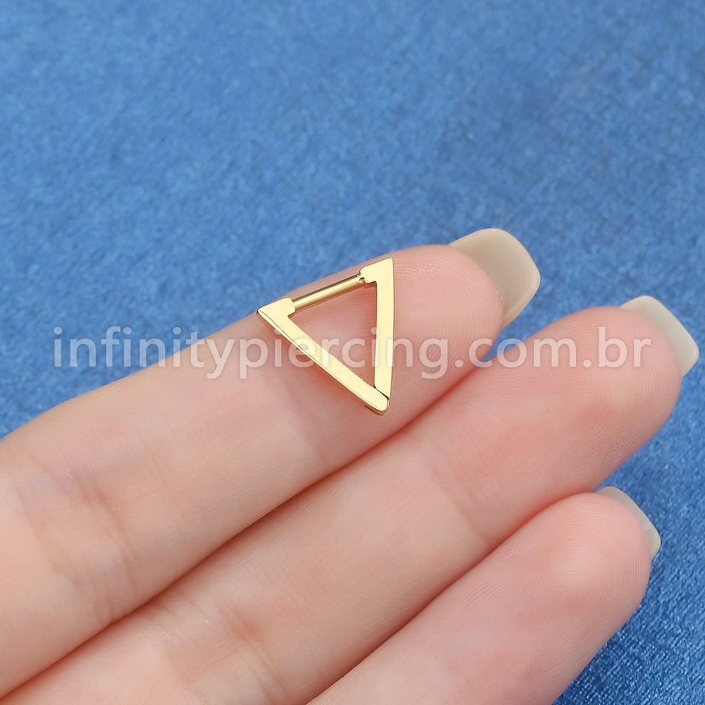 Piercing Argola Aço Cirúrgico Triangulo
