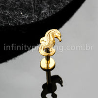 Piercing Labret Titânio Cavalo Marinho