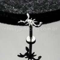 Piercing Labret Titânio Escorpião