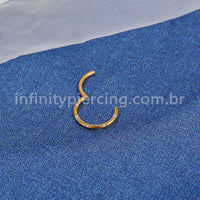 Piercing Argola Aço Cirúrgico Detalhes Zircônia